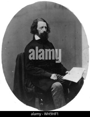 Seigneur Alfred Tennyson (1809-1892), 1 Baron Tennyson, poète anglais, né à Somersby, Lincolnshire. Il a été poète lauréat 1850-92. Banque D'Images
