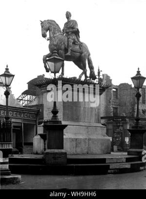 Statue du Roi Guillaume d'Orange (III) (1650-1702), Roi de Grande-Bretagne et d'Irlande du Nord à partir de 1688. Par Peter Scheemakers. Banque D'Images