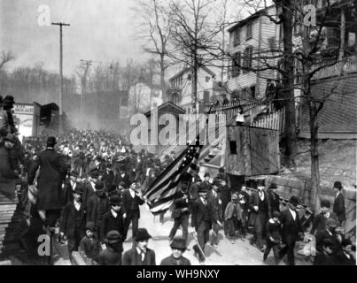La dépression de 1893-4 : Jacob Coxey's army des chômeurs ont marché de Massillon, Ohio à Washington Banque D'Images
