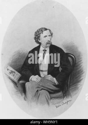 Artemus Ward, prince de la plate-forme du spectacle. "Je lui souhaite bonne chance, et un bon voyage, ivre ou sobre." L'entreprise territoriale, 1864 - photo de la biographie de Mark Twain Banque D'Images