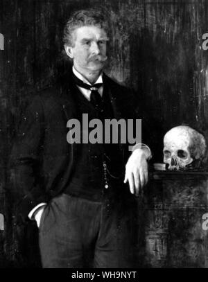 Ambrose Bierce, jurnalist, auteur, et la célébrité de San Francisco's literary frontier, par J. H. E. Parkington - photo à partir de la biographie de Mark Twain Banque D'Images