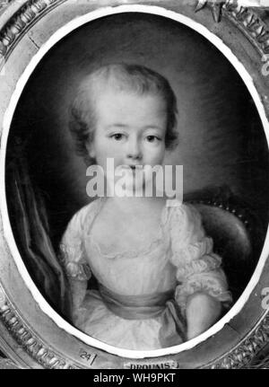 Alexandrine, la fille de Madame de Pompadour, à l'âge de cinq ans, par Francois-Hubert Drouais Banque D'Images