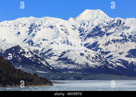 Glacier Hubbard, le Désenchantement Bay, Alaska, États-Unis d'Amérique, Amérique du Nord Banque D'Images