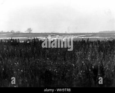 WW1/France : vue panoramique du champ de bataille de la Somme, en juillet 1916. Banque D'Images