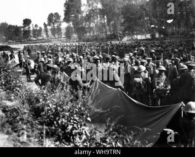 WW1/France : prisonniers allemands capturés lors de l'offensive de la Somme. En juillet 1916. Des prisonniers de guerre Banque D'Images