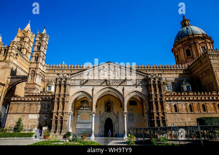 Notre Dame de l'Assomption, la cathédrale de Palerme, Sicile, Italie, Europe Banque D'Images