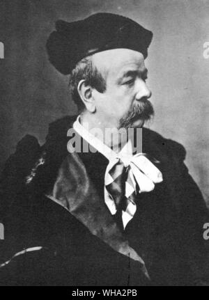 Charles Frederick Worth, né le 13 octobre 1825 à Bourne, Lincolnshire, est mort le 10 mars 1895 à Paris - à partir d'une peinture à l'huile de C. H. Giron 1889 Banque D'Images