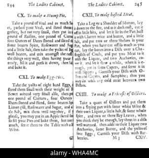 La restauration ménagère : recettes et les scènes de Hannah Wolley, un dix-septième siècle Mme Beeton. Tiré de l'anglais Samuel Pepys, diariste et administrateur de la marine ; conservés diary 1660-1669 1893-1899 (publié) ; président de la Société royale d' 1633-1703 1684-1686 Banque D'Images