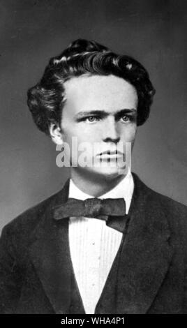 [Strindberg, dramaturge suédois Johan] Août ; auteur de pièces le Père 1887 (également Fadren), Mlle Julie 1888 Froeken aussi (Julie), le plus fort (1889), Den aussi starkare The Ghost Sonata 1907 (aussi Spoeksonaten), de crimes et de crimes 1912 (également Brott brott och)  1849-1912 . . . . . . . . Banque D'Images