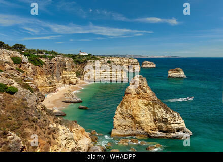 Praia da Marinha, de l'Algarve, Portugal Banque D'Images