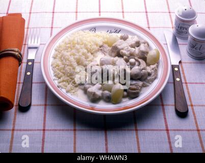 Blanquette de veau plat de veau. Banque D'Images