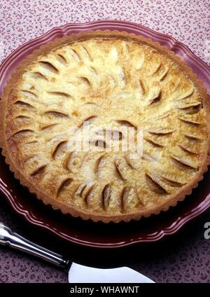 Tarte aux pommes alsacienne. Tarte aux pommes alsacienne Banque D'Images