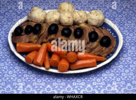 Boeuf bouilli et carottes au cumin Boulettes Banque D'Images
