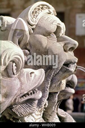 Les eaux de Rome par H. C. Morton. Panthéon Fontaine (détail). Pl. 5, p. 53. La fontaine de la place en face du Panthéon date de la reconstruction de la Renaissance de Rome.. . Banque D'Images