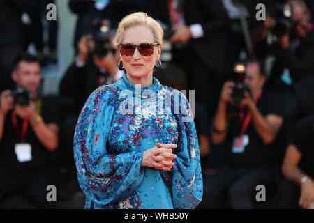 Venise, Italie. 06Th Sep 2019. Venise, Italie - SEP 01 : Meryl Streep assiste à la laverie le dépistage au cours de la 76e Mostra de Venise ( Crédit : Mickael Chavet/Alamy Live News Banque D'Images