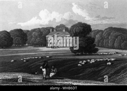 Gordonstone, Kent, le siège de Sir Brook William Bridges, Bart. - Une vue sur les sièges des nobles et Messieurs en Angleterre, Pays de Galles, l'Écosse et l'Irlande, par J. P. Neale - 2e série, tome II, Londres 1825.. . Banque D'Images