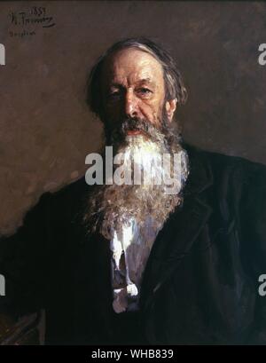 Vasilievich Vladimir Stasov : respecté critique d'art russe . Portrait par Ilia Efimovitch Répine Banque D'Images