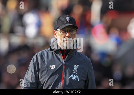 31 août 2019, Turf Moor, Burnley, Angleterre ; football Premier League, Burnley vs Liverpool : Jurgen Klopp manager de Liverpool Crédit : Mark Cosgrove/News Images images Ligue de football anglais sont soumis à licence DataCo Banque D'Images