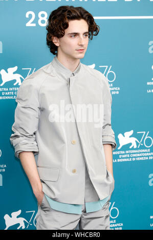 Venise, Italie. 09Th Sep 2019. Timothée Chalamet assister à 'Le Roi' photocall au cours de la 76e Festival du Film de Venise au Palazzo del Casino sur Septembre 02, 2019 à Venise, Italie. Credit : Geisler-Fotopress GmbH/Alamy Live News Banque D'Images
