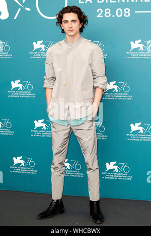 Venezia, Italie. 09Th Sep 2019. Timothée Chalamet assister à 'Le Roi' photocall au cours de la 76e Festival du Film de Venise au Palazzo del Casino sur Septembre 02, 2019 à Venise, Italie. Credit : Geisler-Fotopress GmbH/Alamy Live News Banque D'Images