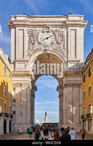 Rua Augusta Arch, Lisbonne, Portugal. Banque D'Images