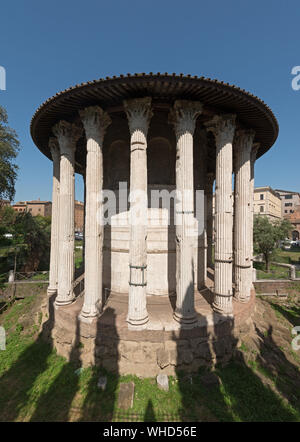 Temple d'Hercule Victor dans Boaricum Forum, Rome, Italie. 120 AV. Banque D'Images