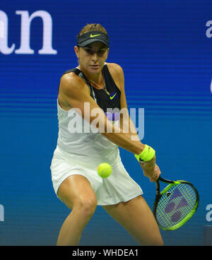 New York, USA. 2 Septembre, 2019. . New York Flushing Meadows US Open 2019 02/09/19 Jour 8 Belinda Bencic (SUI) en quatrième ronde match Photo Anne Parker International Sports - Photos Ltd/Alamy Live News Banque D'Images