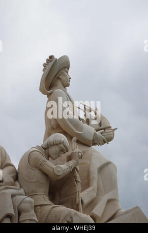 Lisbonne, Portugal - 3 mars, 2018 : Monument des découvertes le long de l'estuaire du fleuve Tage, dans la paroisse civile de Santa Maria de Belém Banque D'Images