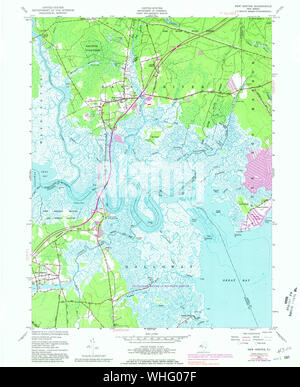 Carte TOPO USGS New Jersey NJ New Gretna 2546311951 Restauration 24000 Banque D'Images