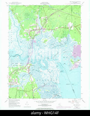 Carte TOPO USGS New Jersey NJ New Gretna 2546321951 Restauration 24000 Banque D'Images