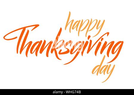Pinceau calligraphie joyeux jour de Thanksgiving Illustration de Vecteur