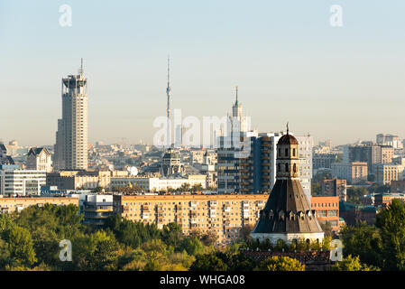 Vue sur la ville de Moscou en Russie. Banque D'Images