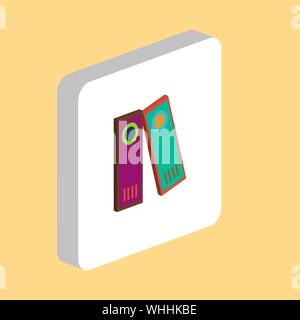 L'icône des dossiers d'archive des images vectorielles simples. Modèle de conception de symbole d'illustration pour le web l'interface utilisateur mobile. Couleur parfaite pictogramme isométrique sur 3d white squar Illustration de Vecteur