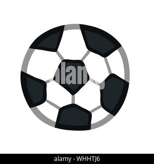 Ballon de soccer d'illustration vectorielle. Faites à la main. Contours de couleur. Illustration de Vecteur