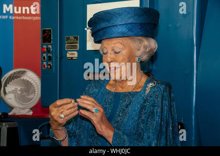 La Royal Dutch Mint (KNM), Utrecht, Pays-Bas. Samedi 31 Août, 2019. Son Altesse Royale la princesse Beatrix des Pays-Bas, ce matin Banque D'Images