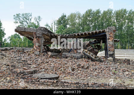 Oswiecim, Pologne. 19 août, 2019. Camp d'extermination nazi à Auschwitz II-Birkenau, Oswiecim, Pologne, le 19 août 2019. Banque D'Images