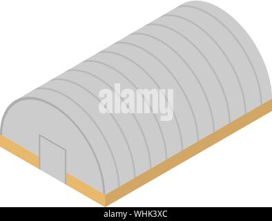 Hangar d'arrivée, l'icône de style isométrique Illustration de Vecteur