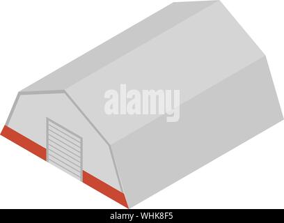 Hangar vide, l'icône de style isométrique Illustration de Vecteur