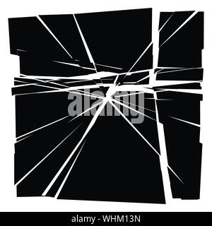 Facture, élément de crack. Shatter, casse de la texture de la surface. Grungy design. La pourriture, éclats burst illustration Illustration de Vecteur