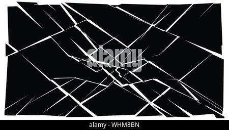 Facture, élément de crack. Shatter, casse de la texture de la surface. Grungy design. La pourriture, éclats burst illustration Illustration de Vecteur