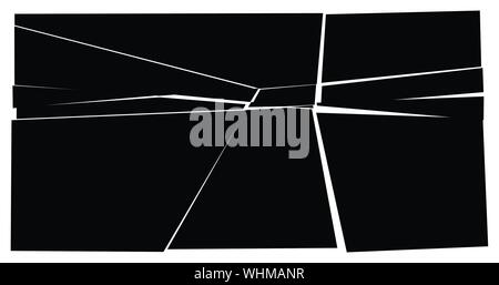 Facture, élément de crack. Shatter, casse de la texture de la surface. Grungy design. La pourriture, éclats burst illustration Illustration de Vecteur