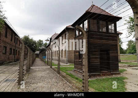 Oswiecim, Pologne. 19 août, 2019. Camp de concentration nazi à Auschwitz I, Oswiecim, Pologne, le 19 août 2019. Banque D'Images