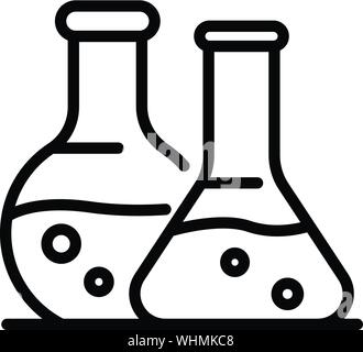 Icône style du contour, flacons Illustration de Vecteur