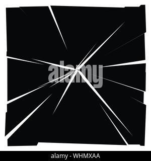 Facture, élément de crack. Shatter, casse de la texture de la surface. Grungy design. La pourriture, éclats burst illustration Illustration de Vecteur