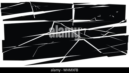 Facture, élément de crack. Shatter, casse de la texture de la surface. Grungy design. La pourriture, éclats burst illustration Illustration de Vecteur