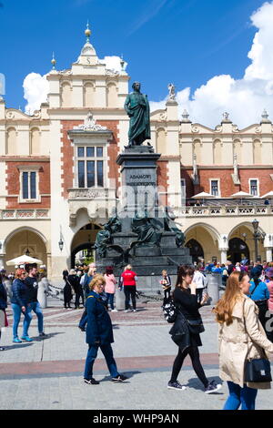 Adam Mickiewicz Monument à Cracovie, Pologne Banque D'Images