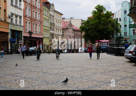 Place principale à Klodzko, Pologne Banque D'Images