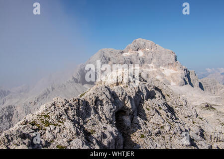 Vue vers le mont Triglav d Rjavina Banque D'Images