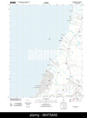 Carte TOPO USGS New Jersey NJ Rio Grande 20110428 Restauration TM Banque D'Images