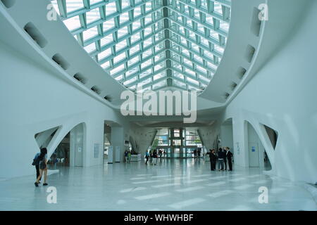 Milwaukee, WI USA. Jul 2018. L'architecture du plafond Vue du Milwaukee Art Museum. Banque D'Images